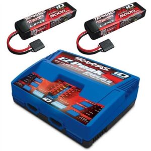 Traxxas EZ-Peak DUAL LiPo Charger & 2x 5000mAh 3S Batts SPARTAN 6S LIPO COMBO